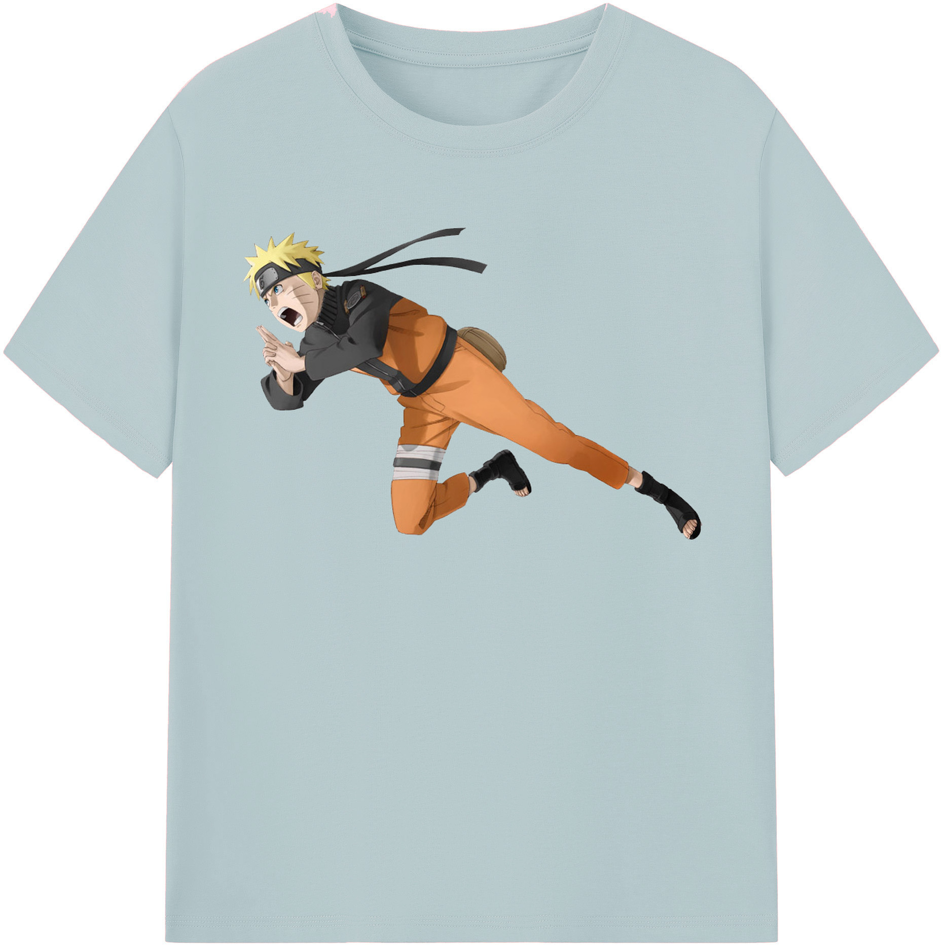 （画像用） NARUTO -ナルト- うずまき ナルト Uzumaki Naruto 綿100％半袖Tシャツ（フロントプリント）